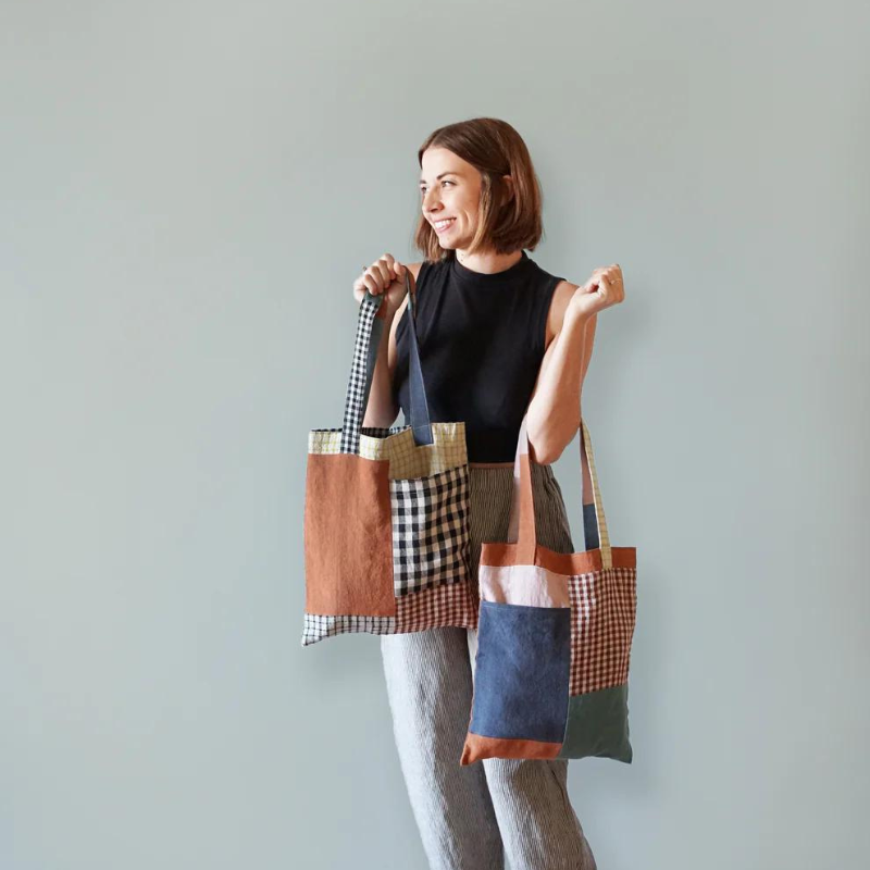 Matchy Matchy Sewing Club - Stash Pocket Tote PDF Pattern