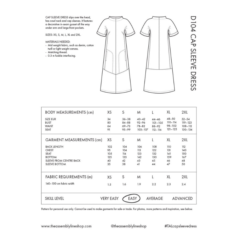 The Assembly Line Cap Sleeve Dress