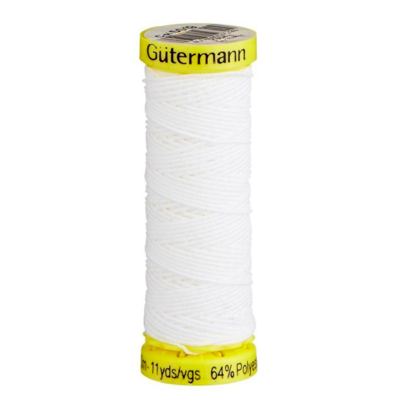 Guternann white shirring elastic
