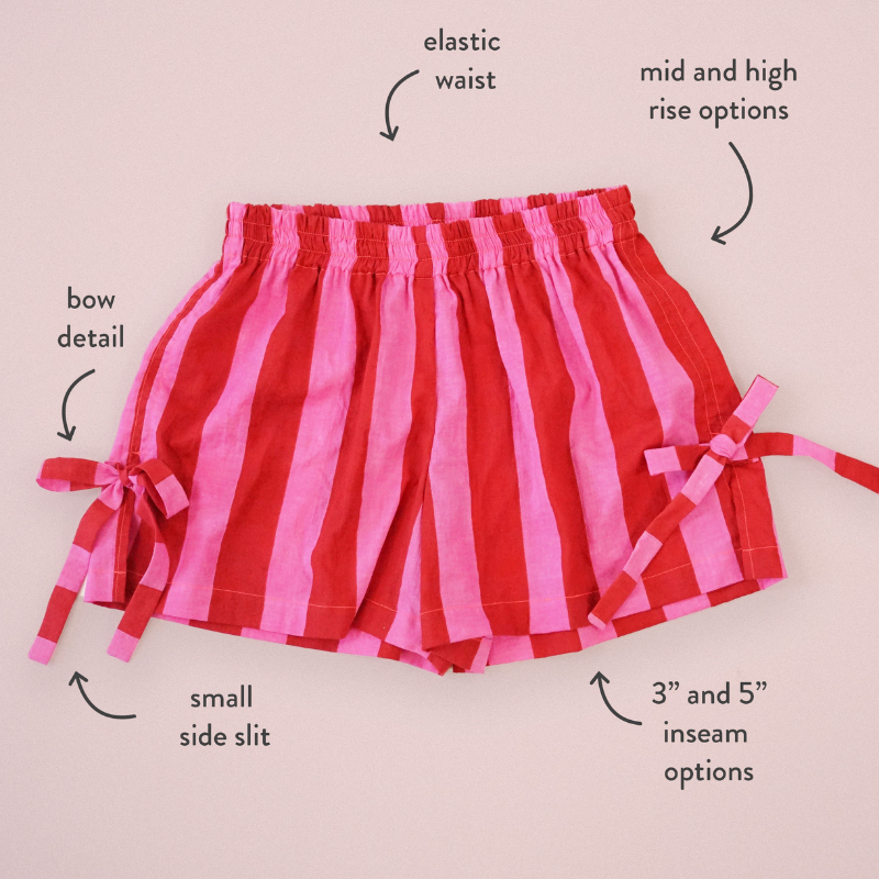 Matchy Matchy Sewing Club Bow Boxer Shorts PDF Pattern