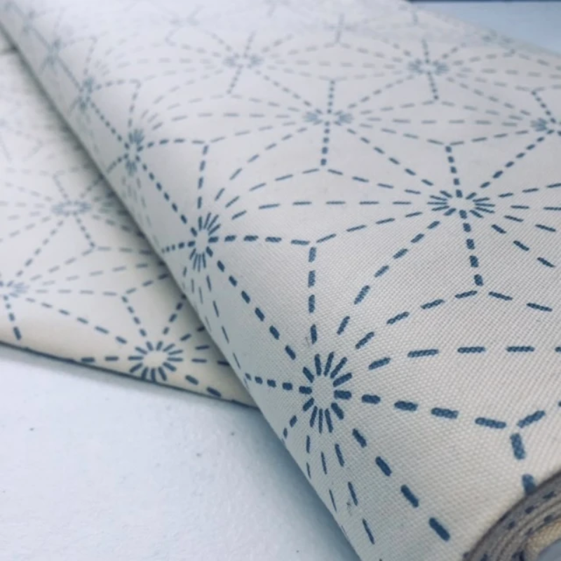Pre-Stencilled Sashiko Fabric -Asanoha