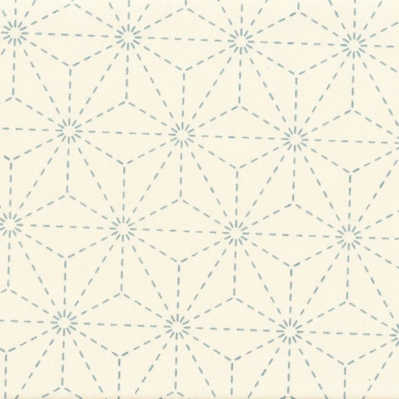 Pre-Stencilled Sashiko Fabric -Asanoha