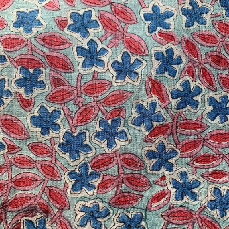 Orchid Cotton Block Print . $29.00/metre