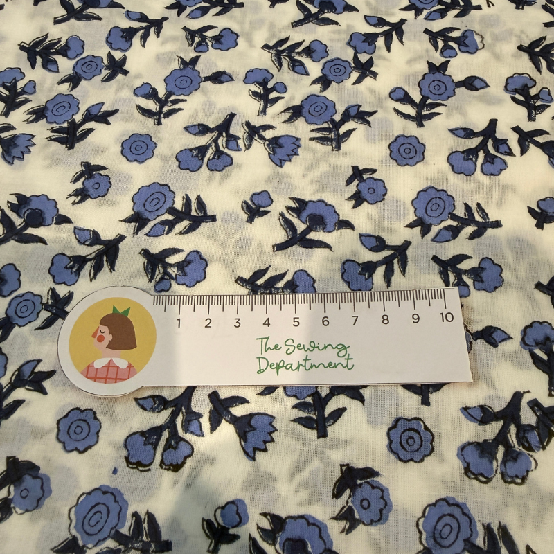 Rosie Blue Cotton Block