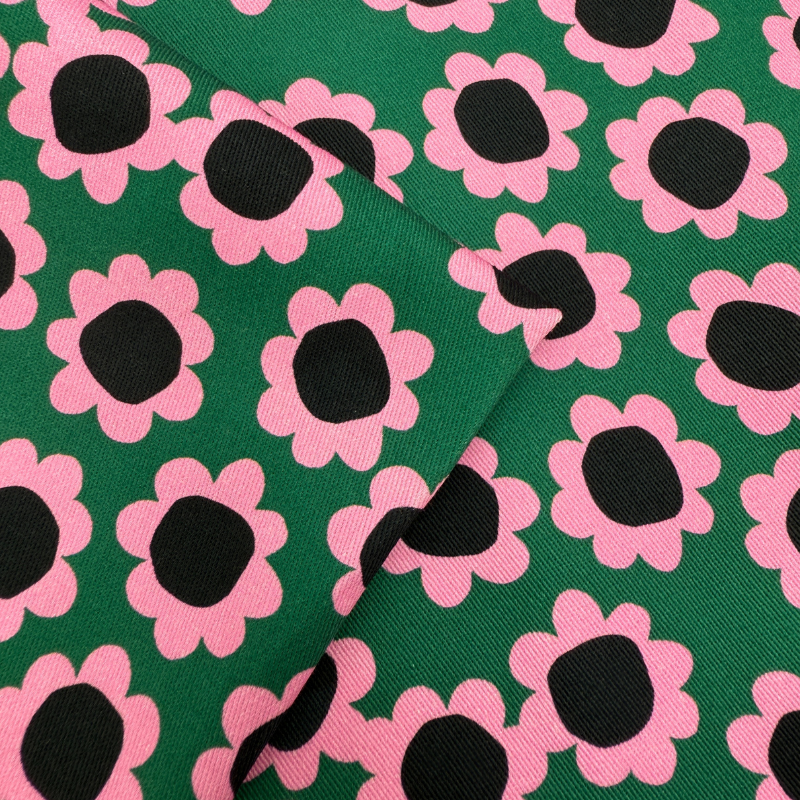 Pink Bud Cotton Denim