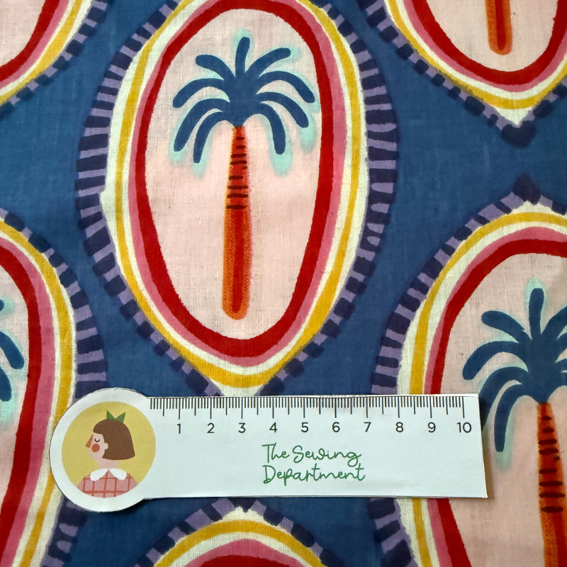 Miss Tropical Blue Cotton Block