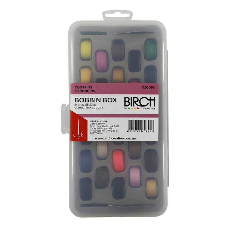 Bobbin Box with 28 Colour Bobbins