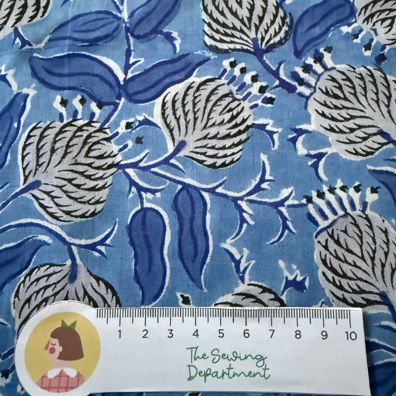 Lily Blue Cotton Block