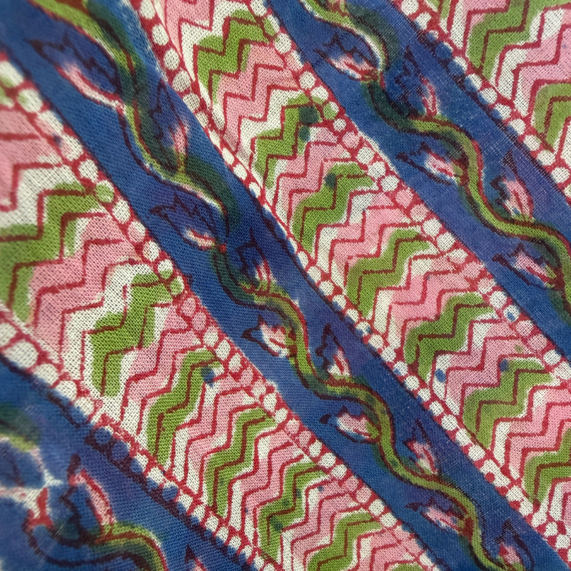 Madonna Vine Stripe Cotton Block