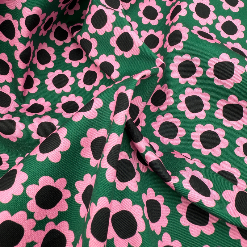 Pink Bud Cotton Denim