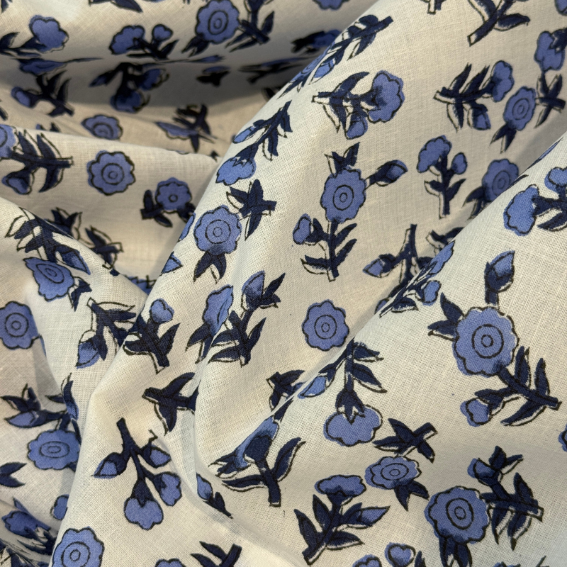 Rosie Blue Cotton Block