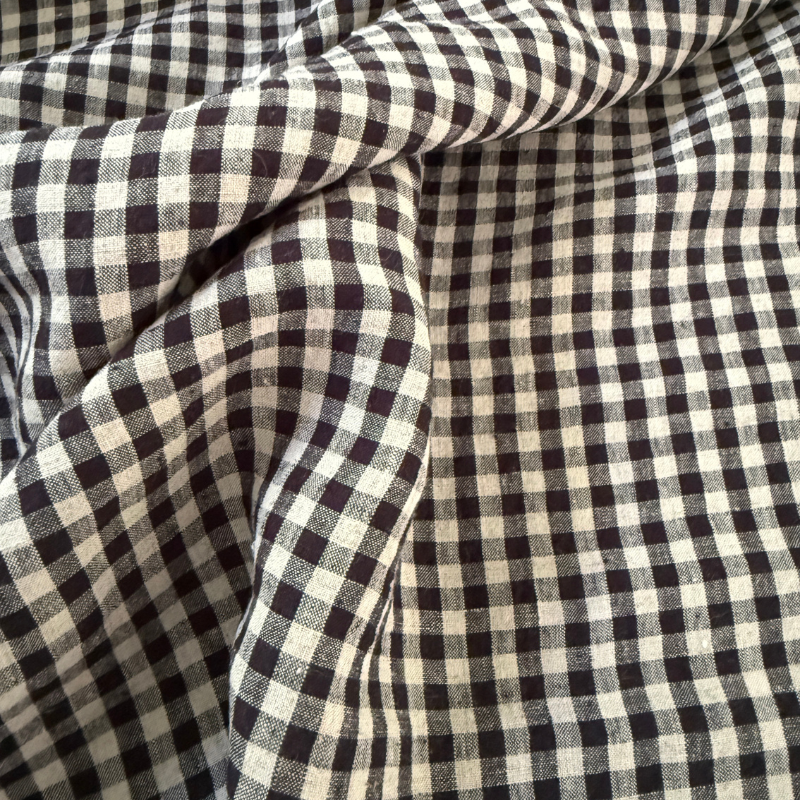 Black Bonnie Melange Linen