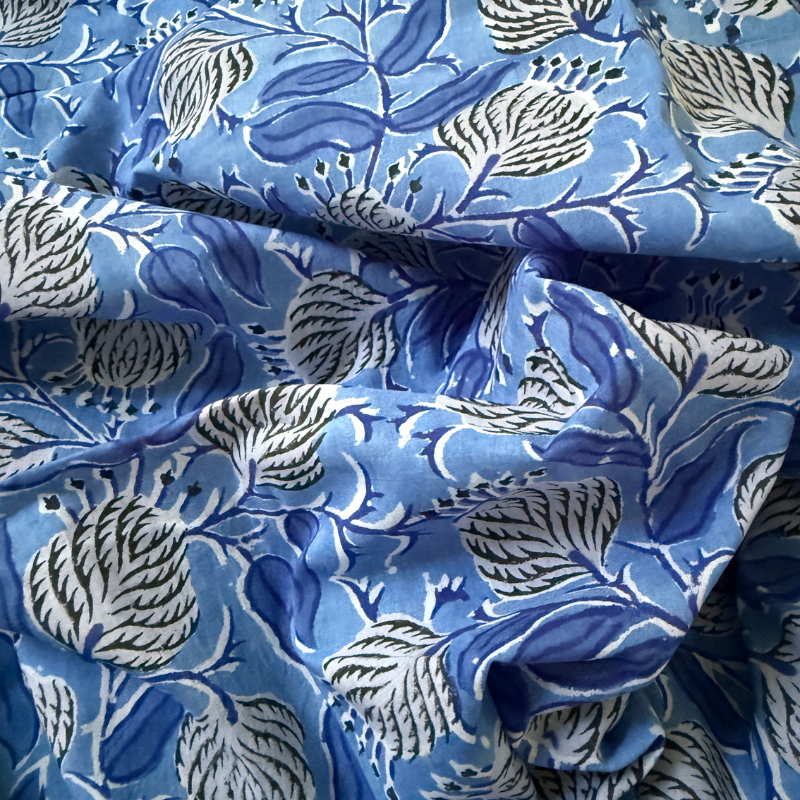 Lily Blue Cotton Block