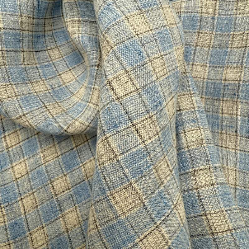 Popi Sky Meadow Check Linen
