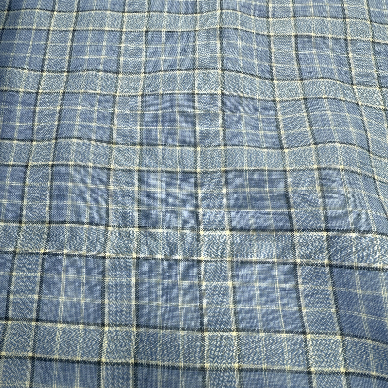 Farragosto Blue Check Linen