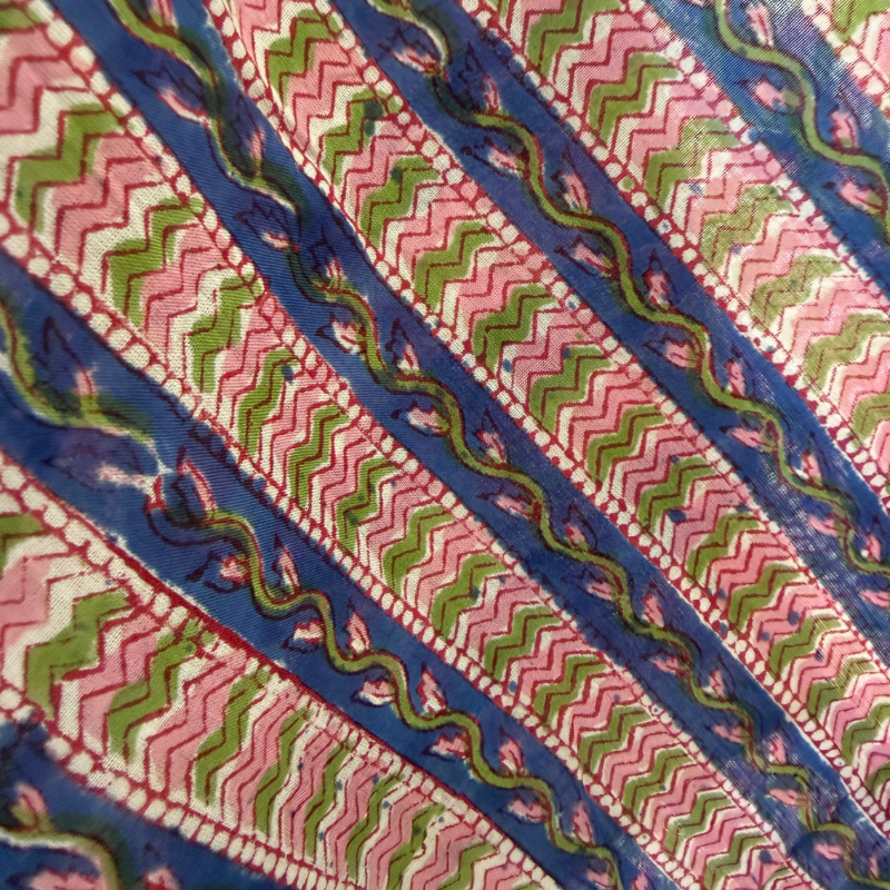 Madonna Vine Stripe Cotton Block