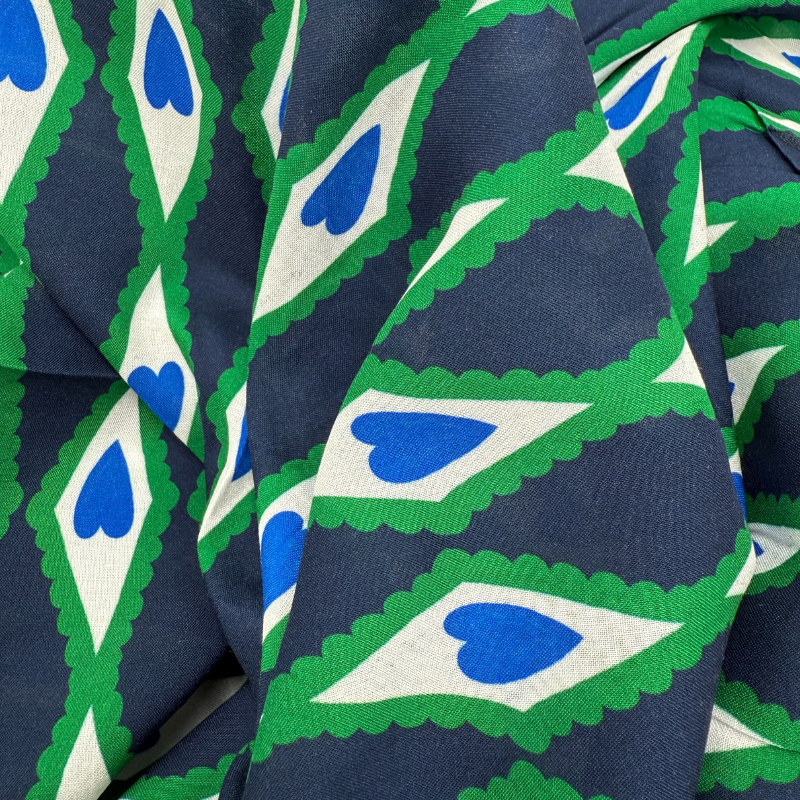 Love Bite Heart Rayon Voile