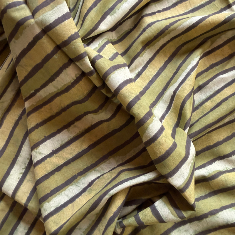 Jo Jo Stripe Olive Cotton Block