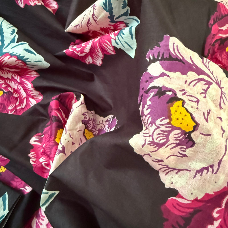 Peony Garden Black