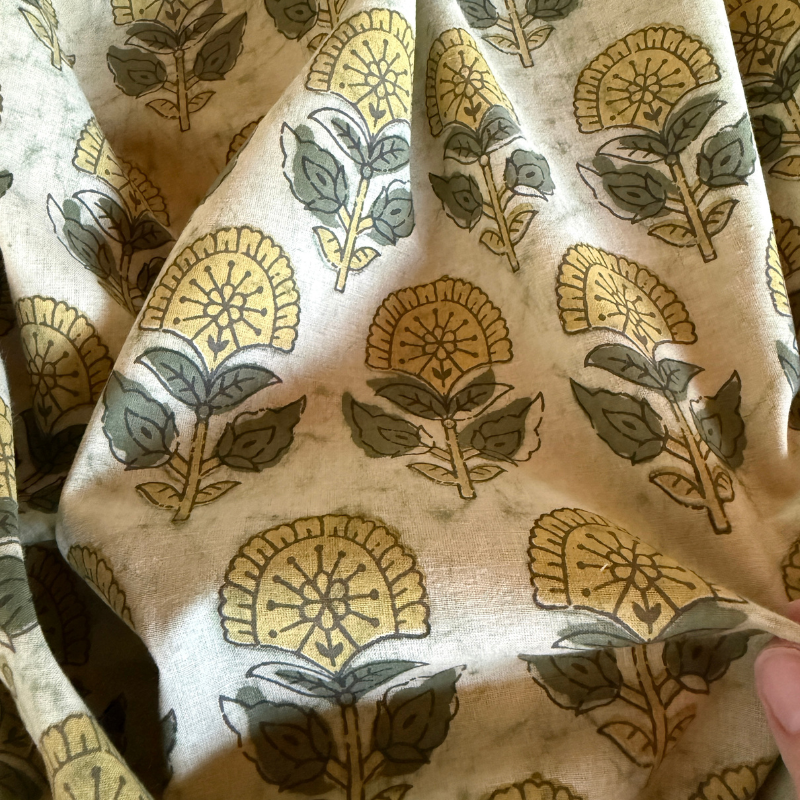Josie Gold Cotton Block