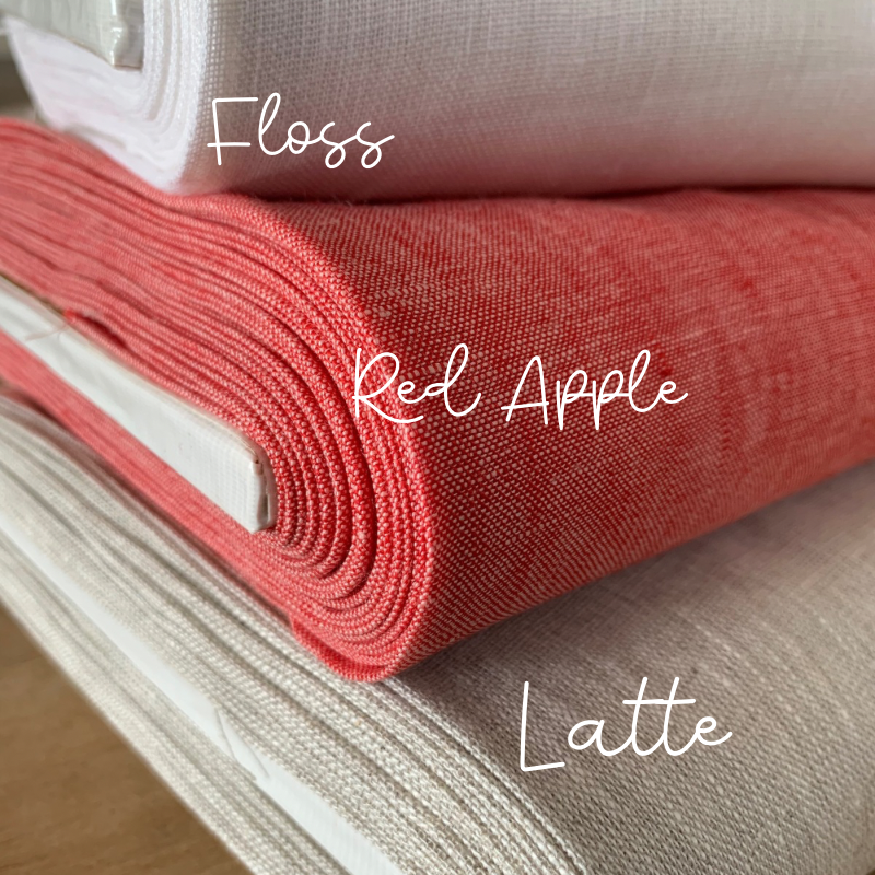 Lydia Red Apple 100% Linen . $42.00/metre