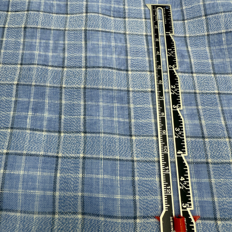 Farragosto Blue Check Linen