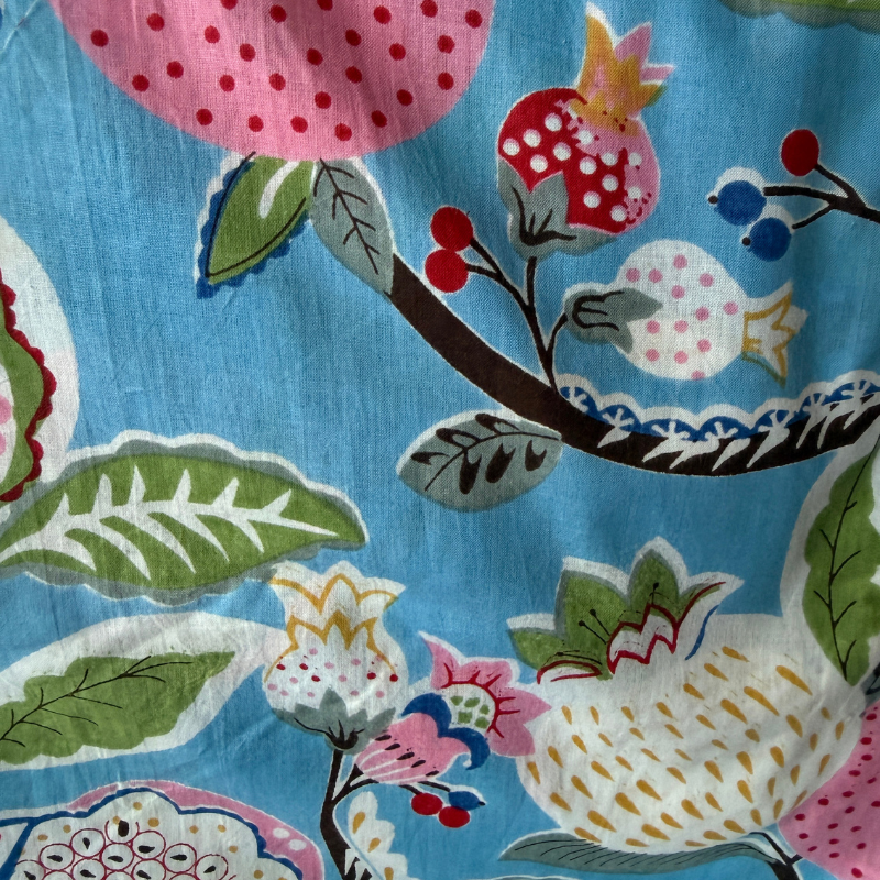 Mona Blue Cotton Block