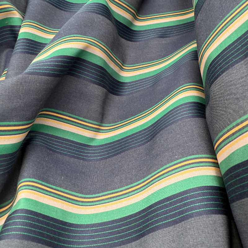 Emerald Stripe Soft Denim