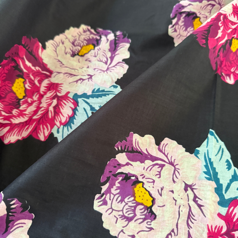 Peony Garden Black