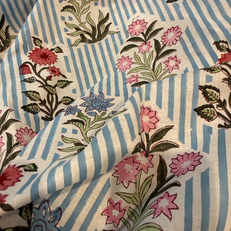 Jasmine Sky Cotton Block