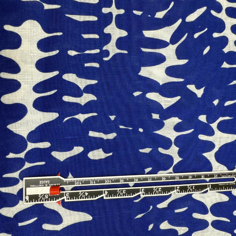 Blue Ferns Cotton Linen