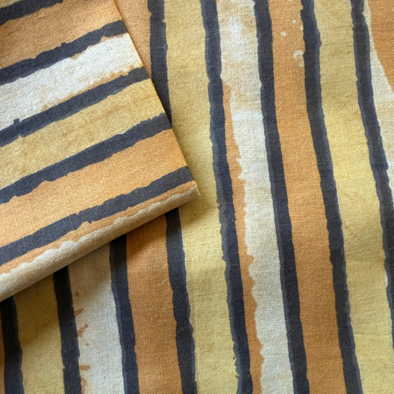 Jo Jo Stripe Gold Cotton Block