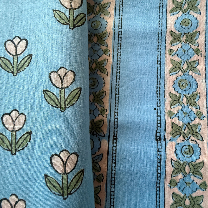 Bluebell Flora Cotton Block