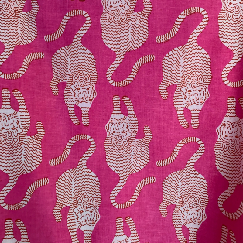 Magenta Kitty Cotton Block