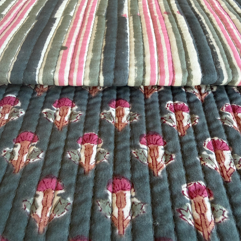 Quilted Cotton Block - Jaipur Bloom