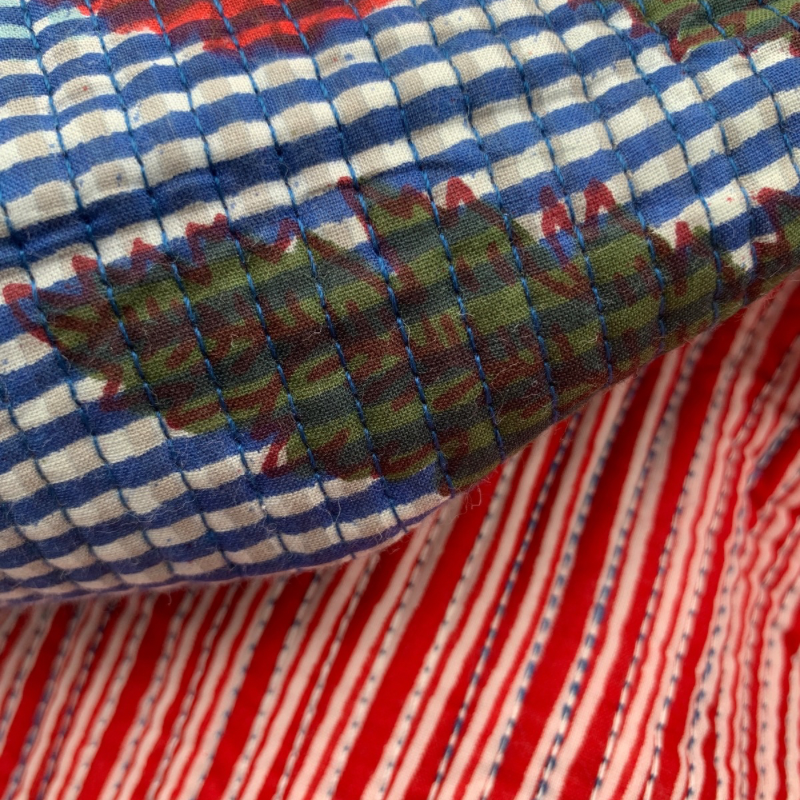Quilted Cotton Block - Ruby Blue