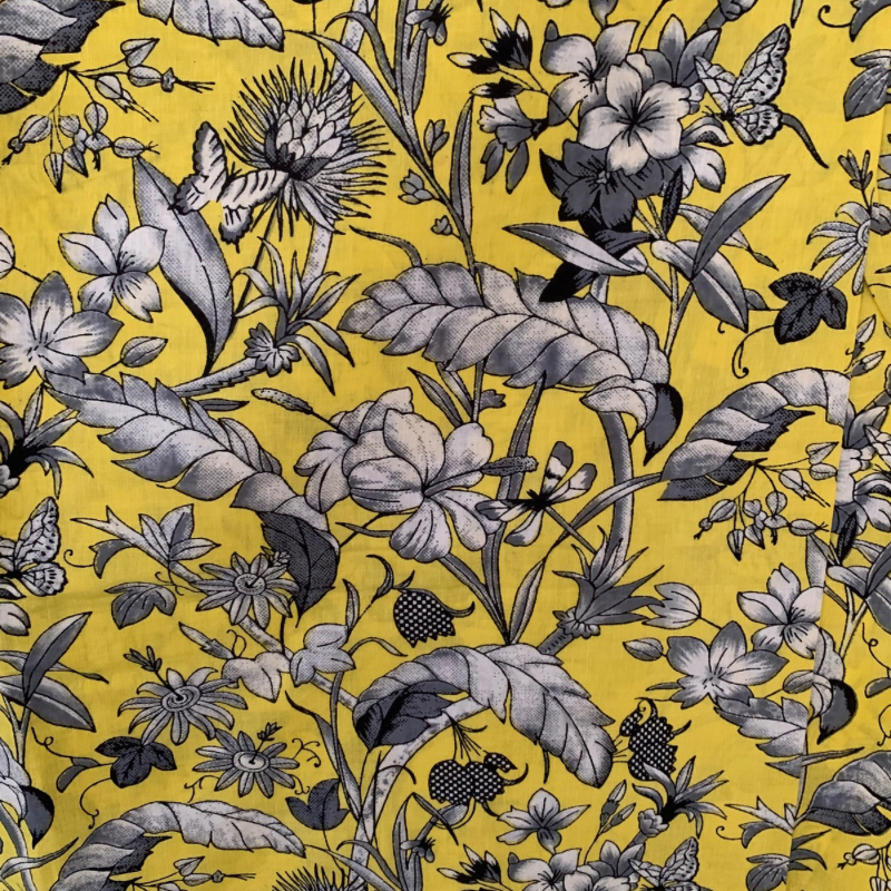 Canary Floral Cotton Block