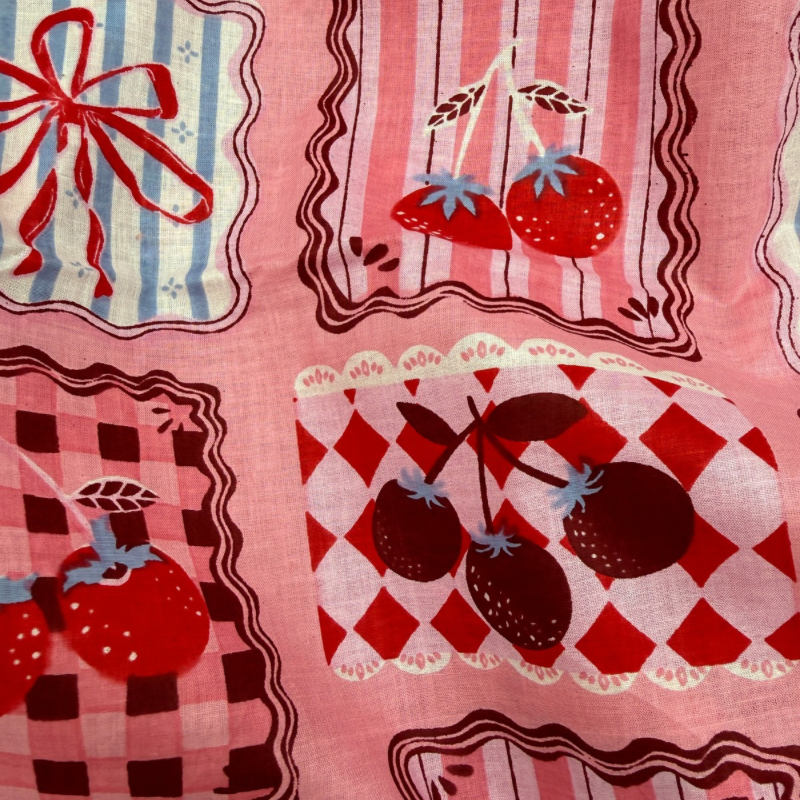 Bonnie Pink Cotton Block