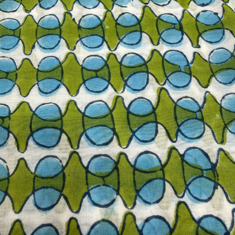 Vivienne Blue Cotton Block