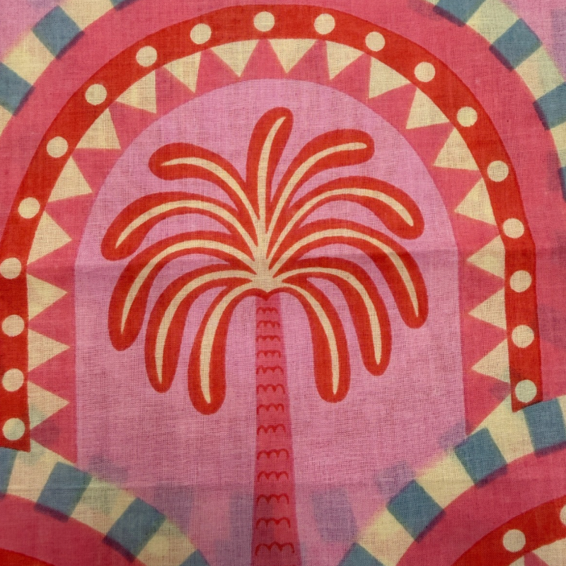 Summer Coral Cotton Block