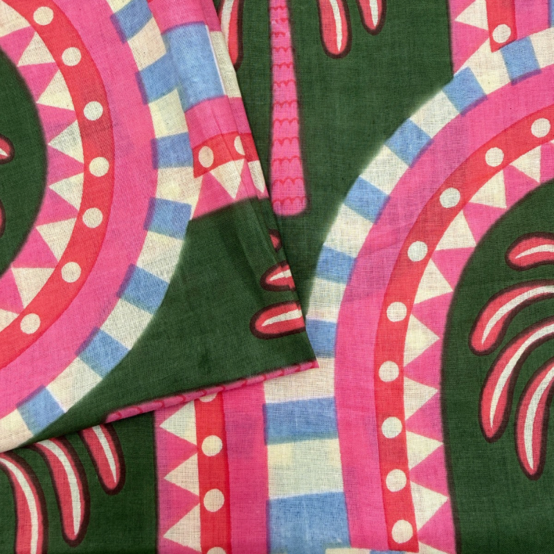 Summer Olive Cotton Block