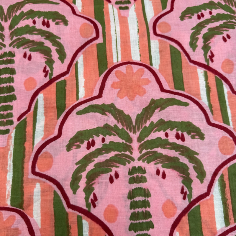 Priscilla Peach Cotton Block