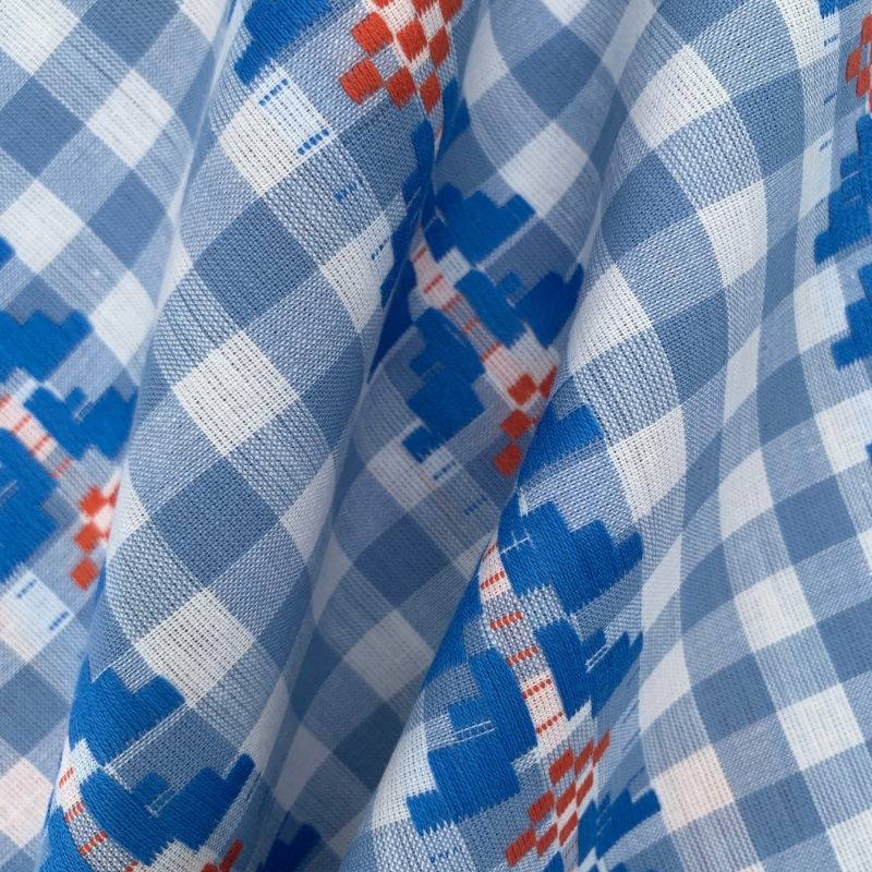 Emily Embroidered Gingham