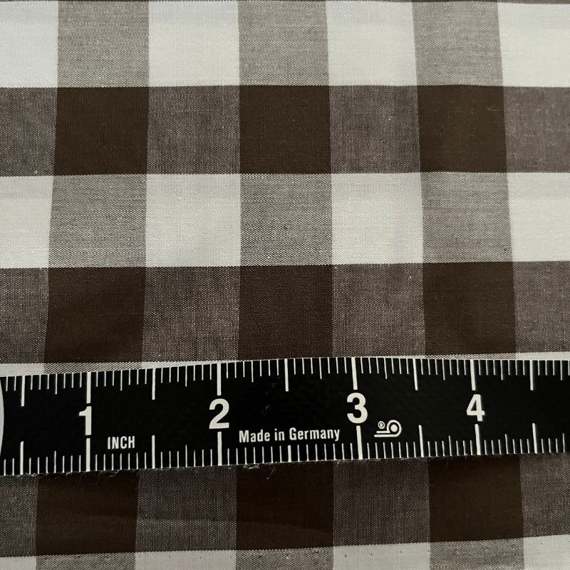 clade gingham fawn with measure tape