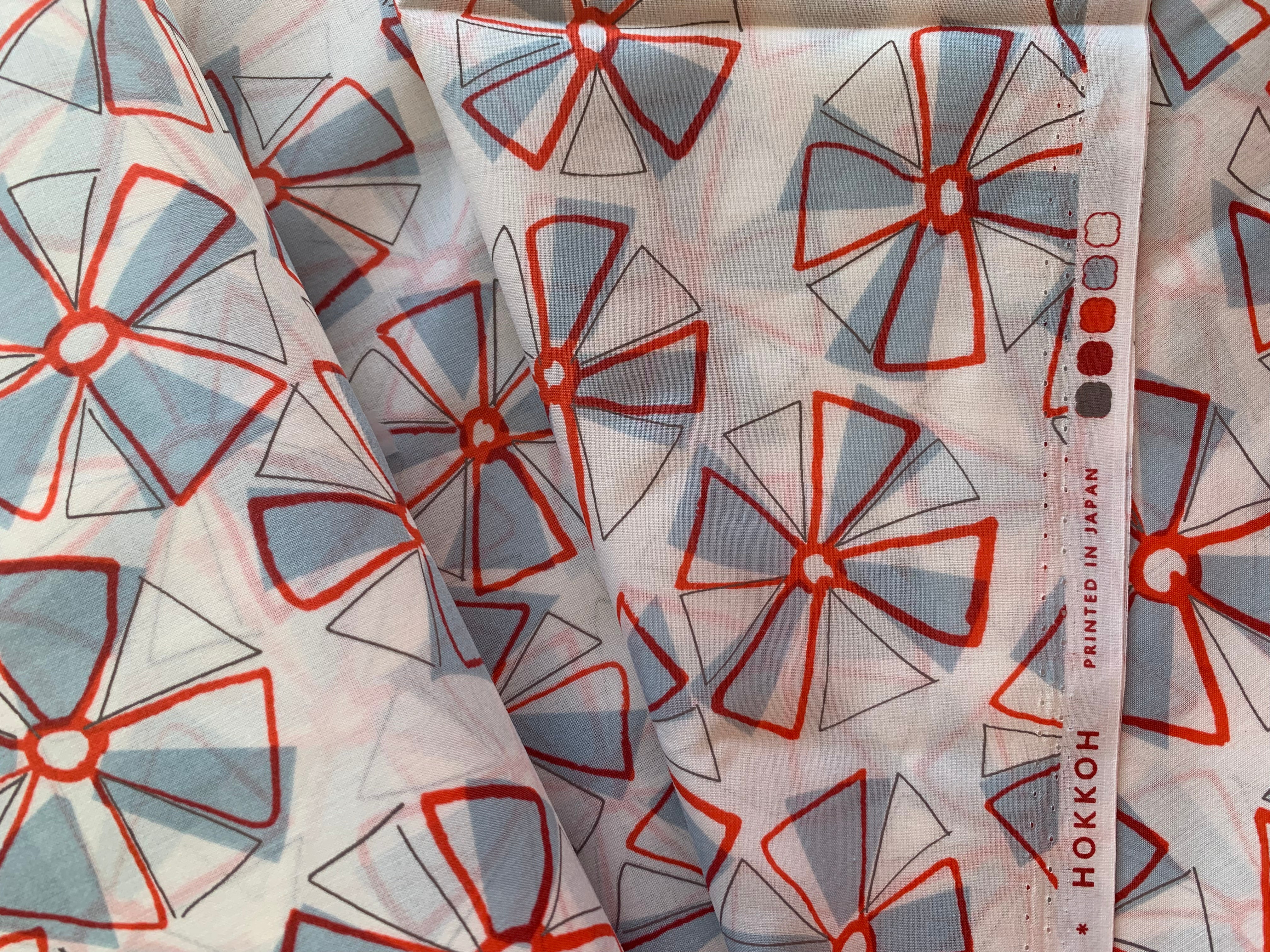 Hokkoh Pinwheels Cotton Lawn . $40.00/metre