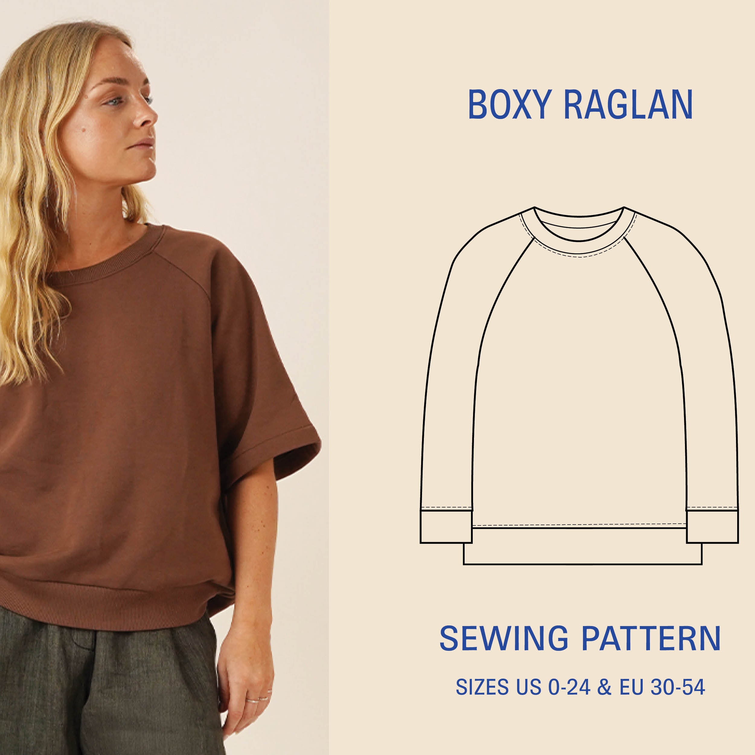 WBM Boxy raglan sweater 