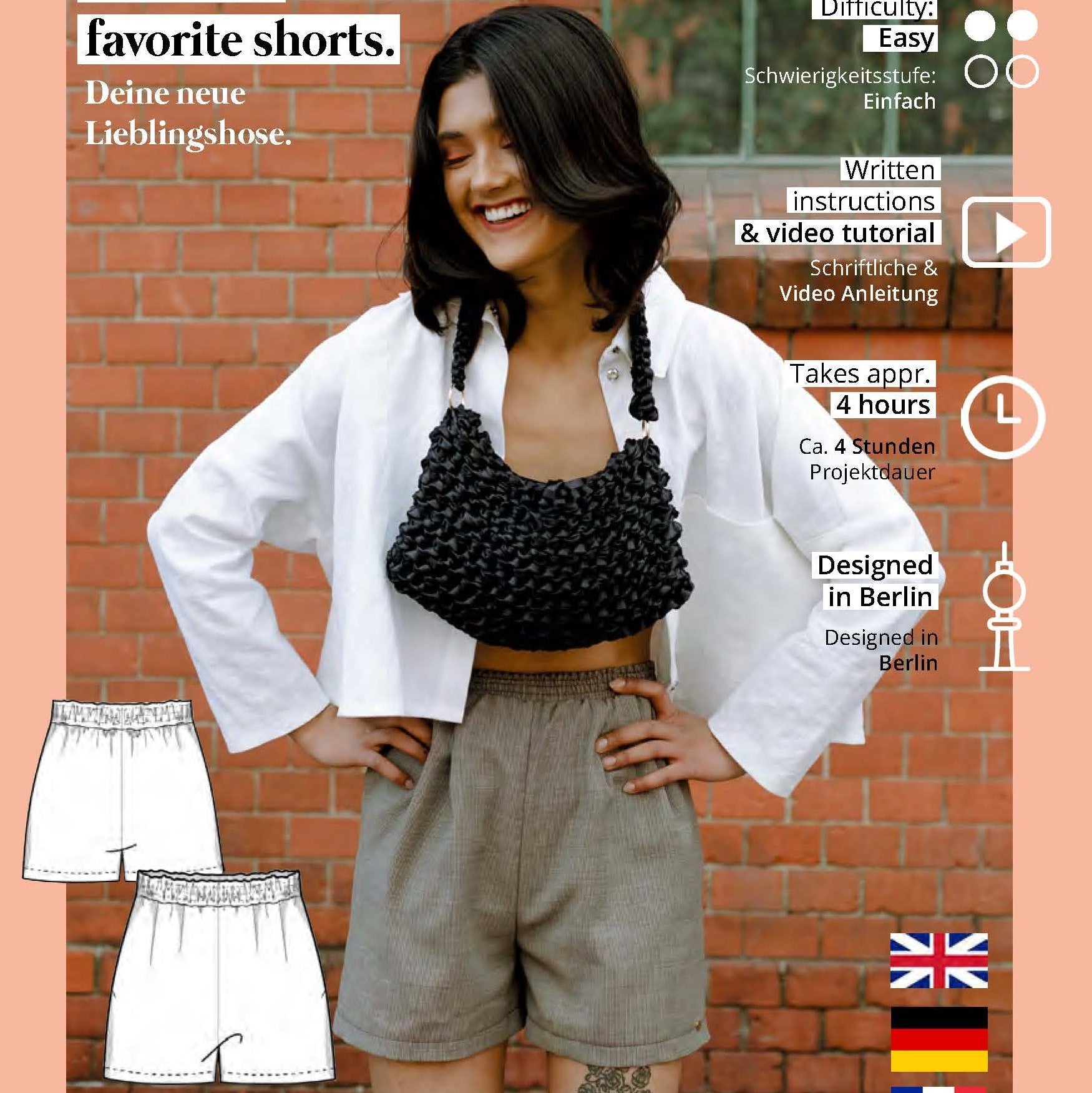 Kurze Hose Schnittmuster PIXIE