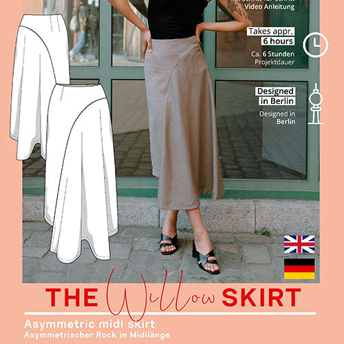 Asymmetrischer Rock Schnittmuster WILLOW