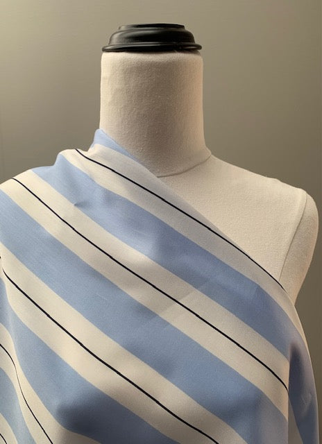 Japanese cotton roman stripe on mannequin