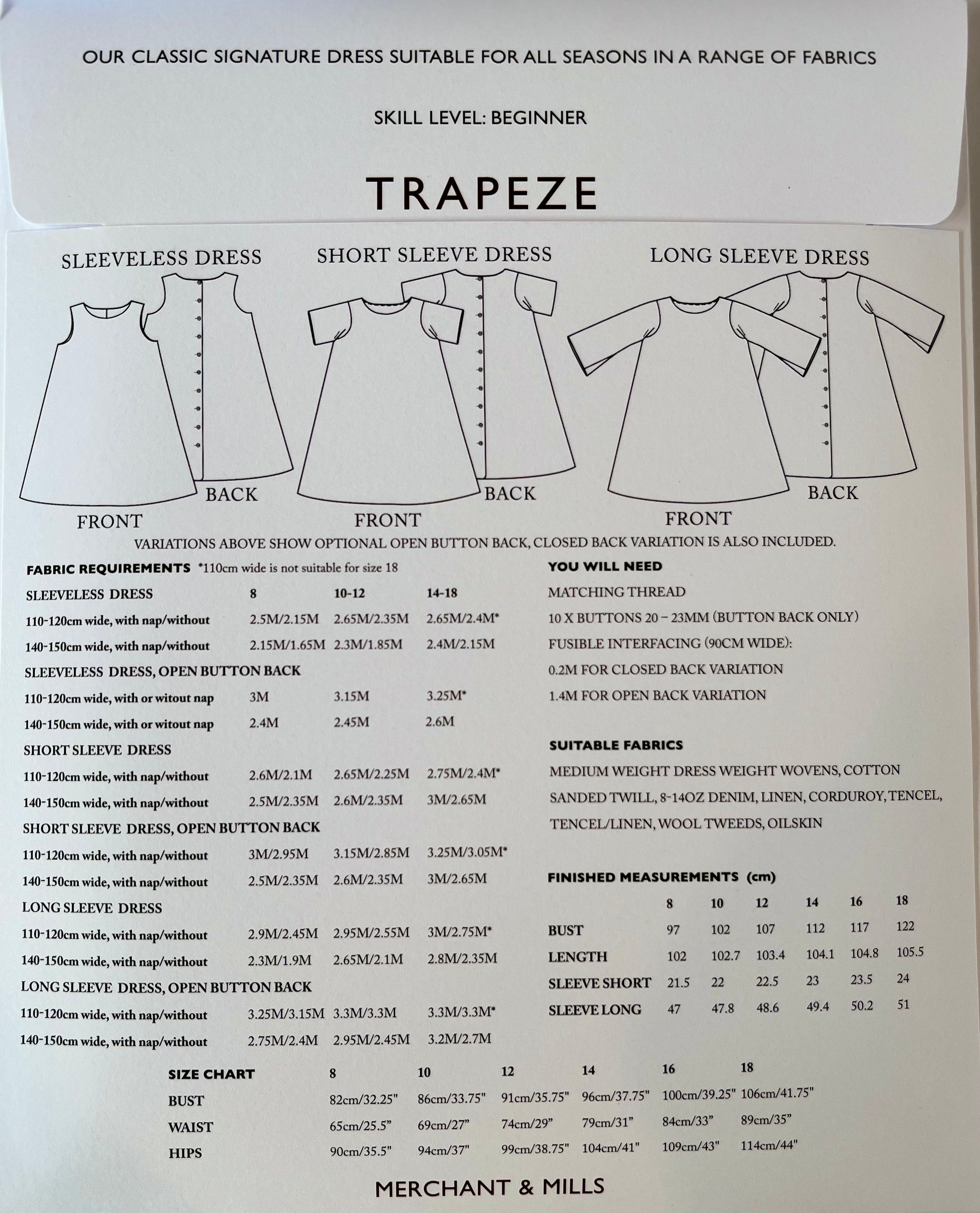 Merchant & Mills Trapeze Dress and Top